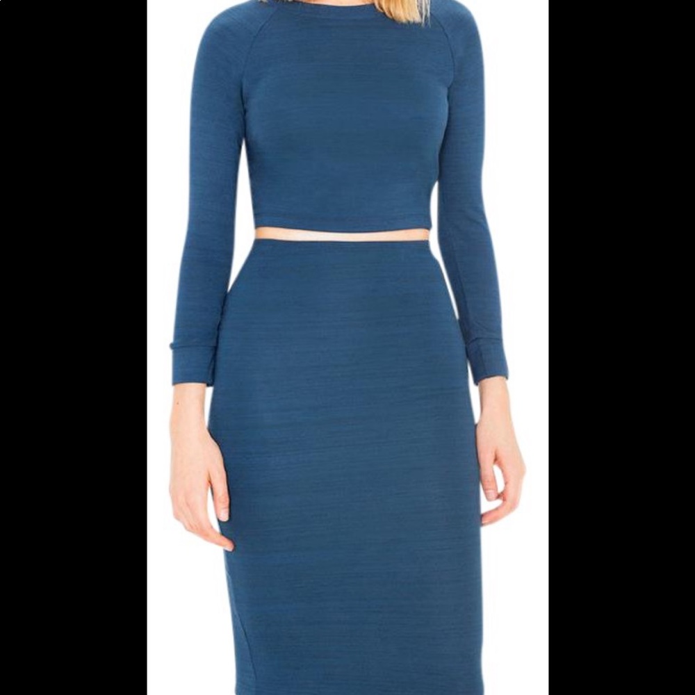 Pencil skirt with matching top.